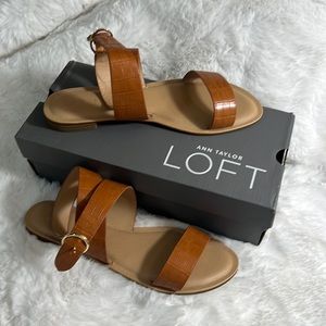 Ann Taylor Loft Criss Cross Ankle Strap Sandal
